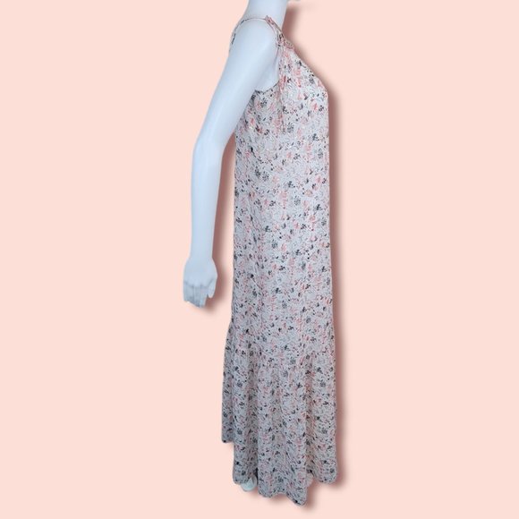 Express BOHO Coral, Black, Metallic Gold, and Cream Maxi Sundress Size Medium - Picture 3 of 7